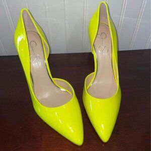 Neon yellow, Jessica Simpson stilettos size 8 1/2